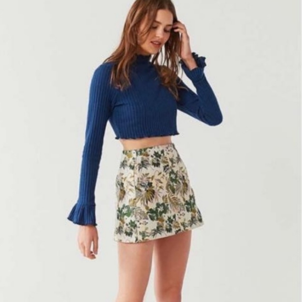 Urban outfitters floral mini skirt